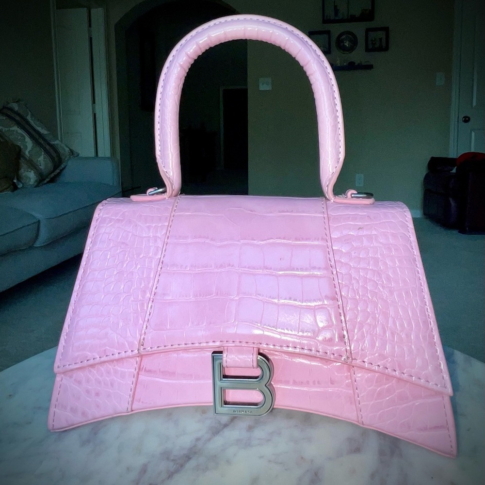 Authentic balenciaga hourglass (s) pink purse